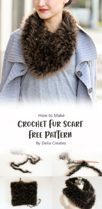Crochet Fur Scarf - Free Pattern By Delia Creates