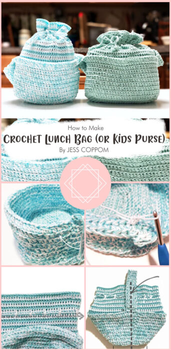 Crochet Lunch Bag (or Kids Purse) - Free Pattern By JESS COPPOM