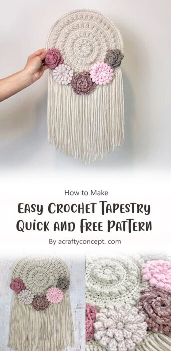 How to Make an Easy Crochet Tapestry - Quick and Free Pattern By acraftyconcept. com