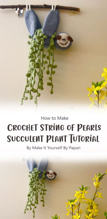Easy Crochet String of Pearls Succulent Plant Tutorial By Make It Yourself By Papari