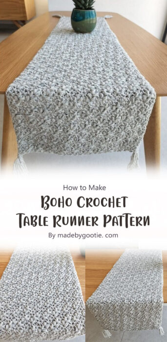 Boho Crochet Table Runner Pattern (Free) By madebygootie. com