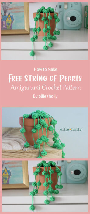 Free String of Pearls Amigurumi Crochet Pattern By ollie+holly