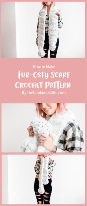 Fur-Osty Scarf Crochet Pattern By thehooknooklife. com