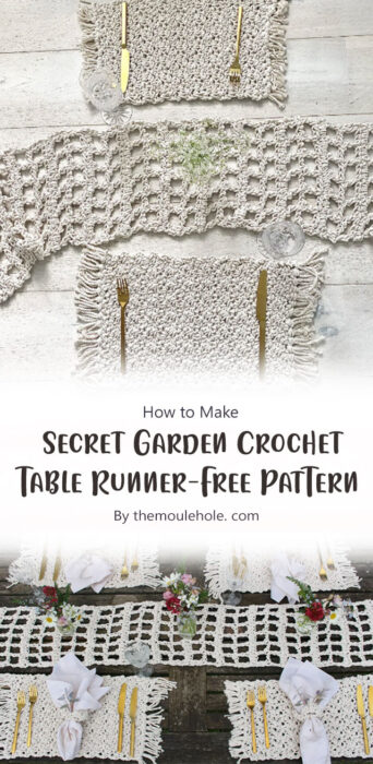 Secret Garden Crochet Table Runner - Free Pattern By themoulehole. com