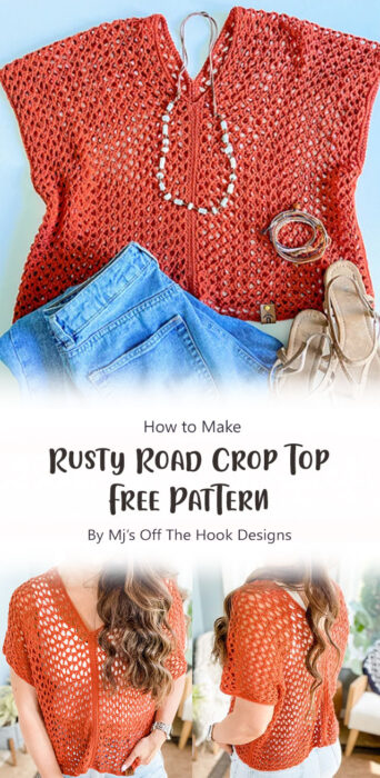 Rusty Road Crop Top - Free Pattern By Mj’s Off The Hook Designs
