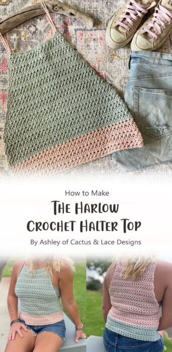 The Harlow Crochet Halter Top - Free Pattern By Ashley of Cactus & Lace Designs