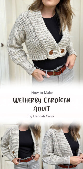 Wetherby Cardigan Adult By Hannah Cross