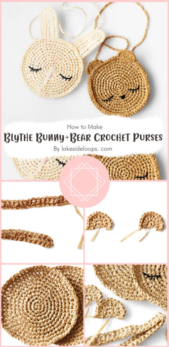 Blythe Bunny + Bear Crochet Purses - Free Pattern By lakesideloops. com