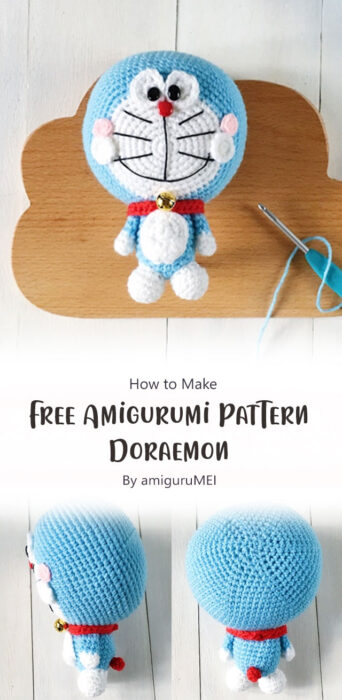 Free Amigurumi Pattern Doraemon By amiguruMEI