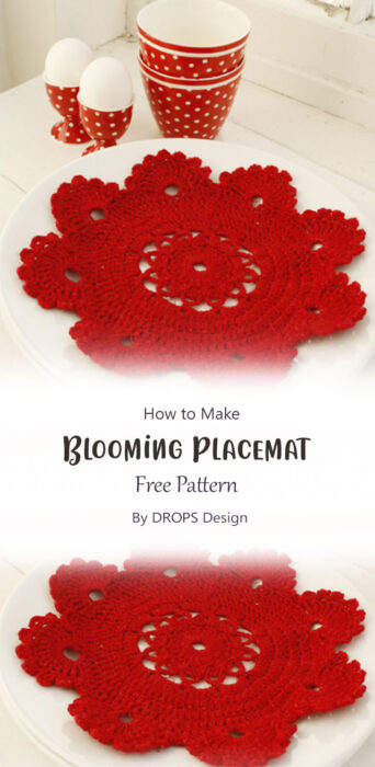 Blooming Placemat By DROPS Design