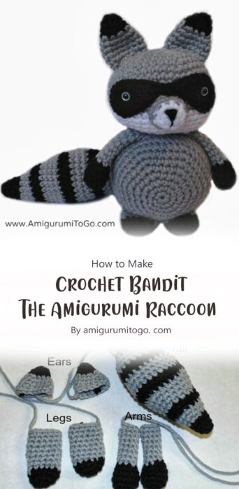 Crochet Bandit The Amigurumi Raccoon By amigurumitogo. com