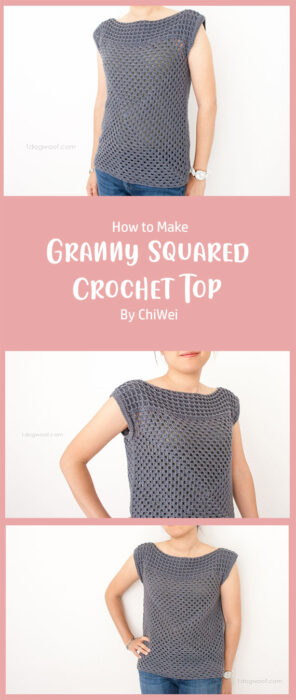 Granny Squared Crochet Top By ChiWei