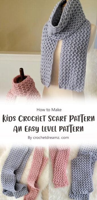 Kids Crochet Scarf Pattern Free- An Easy level pattern By crochetdreamz. com