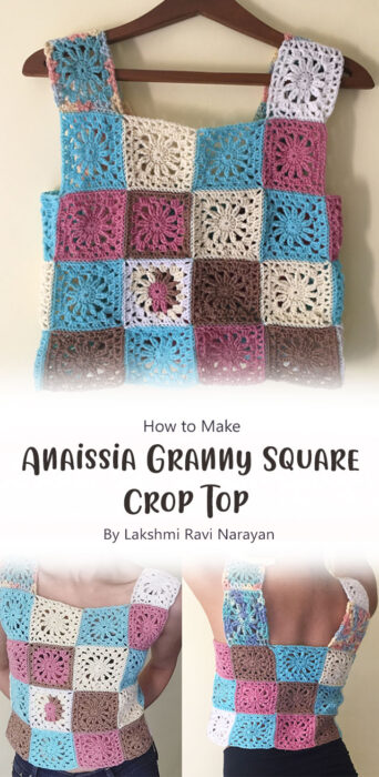Anaissia Granny Square Crop Top By Lakshmi Ravi Narayan