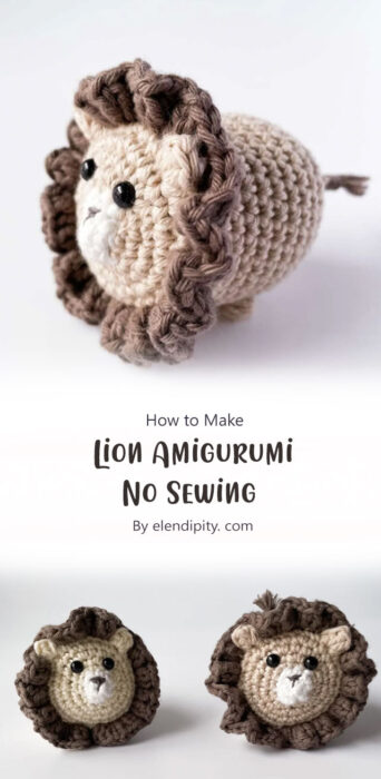 Lion Amigurumi No Sewing By elendipity. com