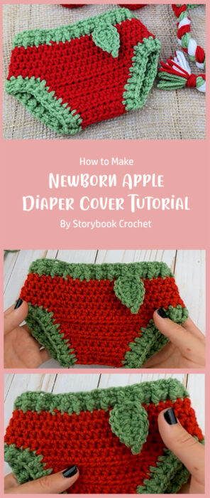 Newborn Apple Diaper Cover Crochet Pattern By Storybook Crochet