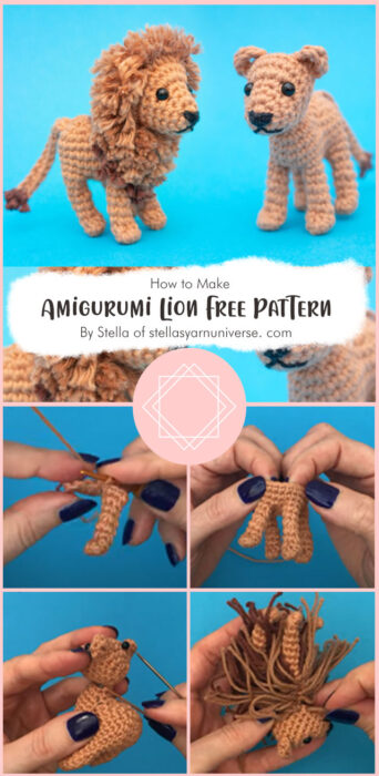 Amigurumi Lion Free Crochet Pattern By Stella of stellasyarnuniverse. com