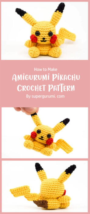 Amigurumi Pikachu Crochet Pattern By supergurumi. com