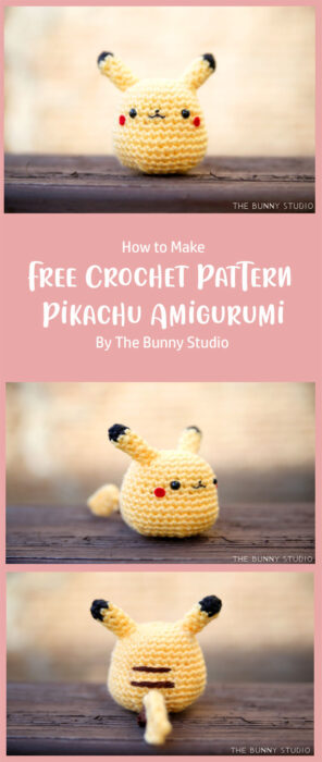 Free Crochet Pattern: Pikachu Amigurumi By The Bunny Studio