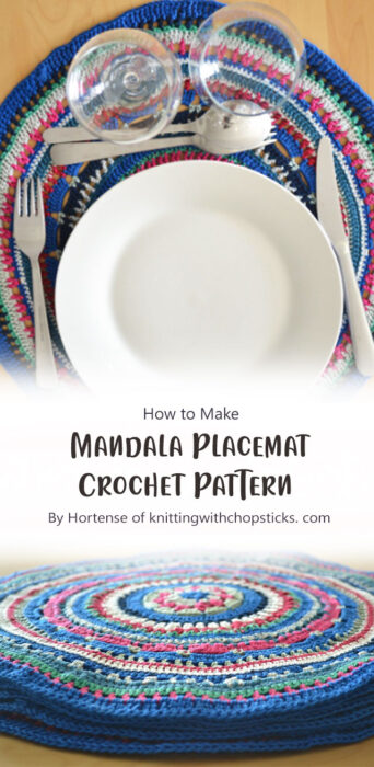 Mandala Placemat Crochet Pattern By Hortense of knittingwithchopsticks. com