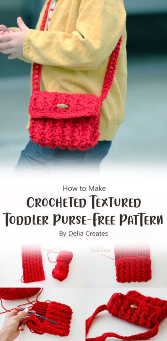 Crocheted Textured Toddler Purse - Free Pattern By Delia Creates