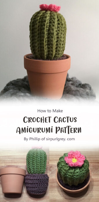 Crochet Cactus Amigurumi Pattern By Phillip of sirpurlgrey. com