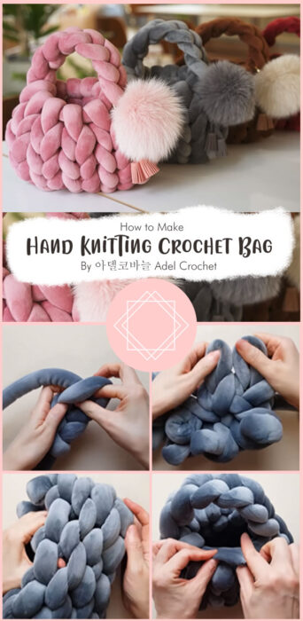 Giant Yarn Hand Knitting Crochet Bag By 아델코바늘 Adel Crochet