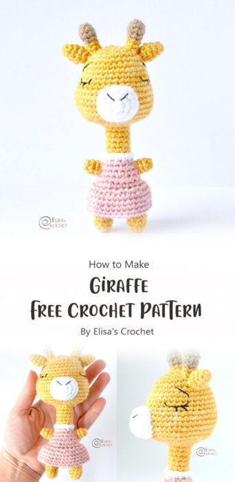 Giraffe Free Crochet Pattern By Elisa's Crochet