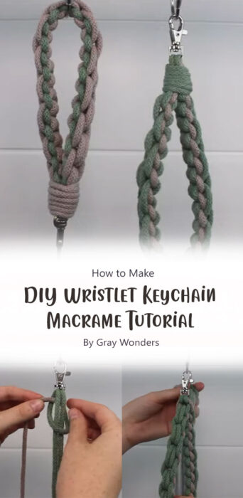 DIY: Macrame Wristlet Keychain - Macrame Tutorial By Gray Wonders