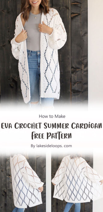Eva Crochet Summer Cardigan - Free Pattern By lakesideloops. com