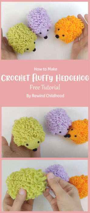 How to Crochet Fluffy Hedgehog By Rewind Childhood