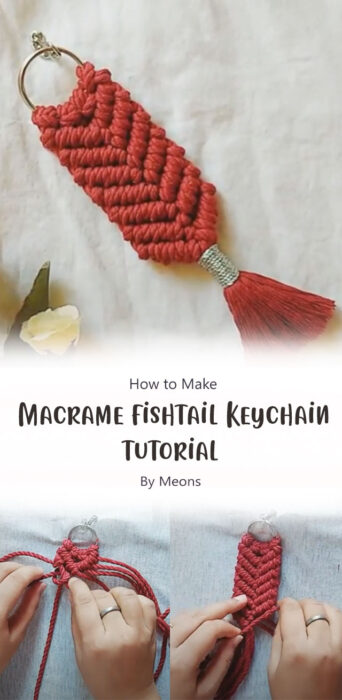 Macrame fishtail Keychain tutorial By Meons