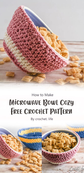 Microwave Bowl Cozy Free Crochet Pattern By crochet. life
