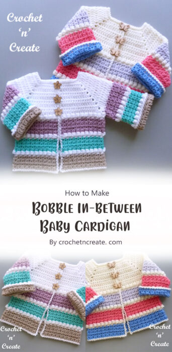 Bobble In-between Baby Cardigan By crochetncreate. com