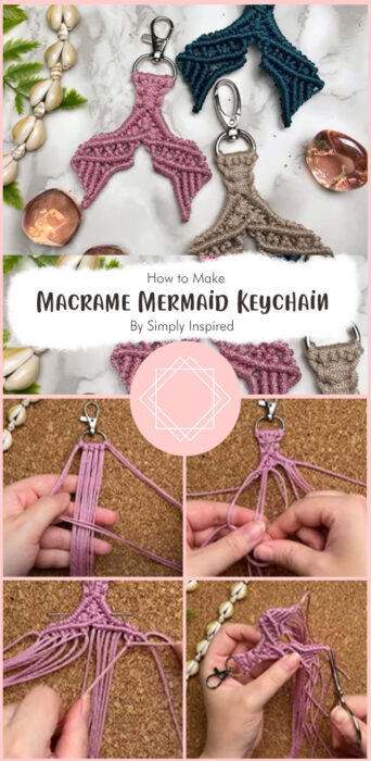 Macrame Mermaid Keychain By Simply Inspired