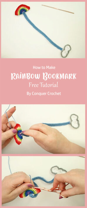 Rainbow Bookmark By Conquer Crochet