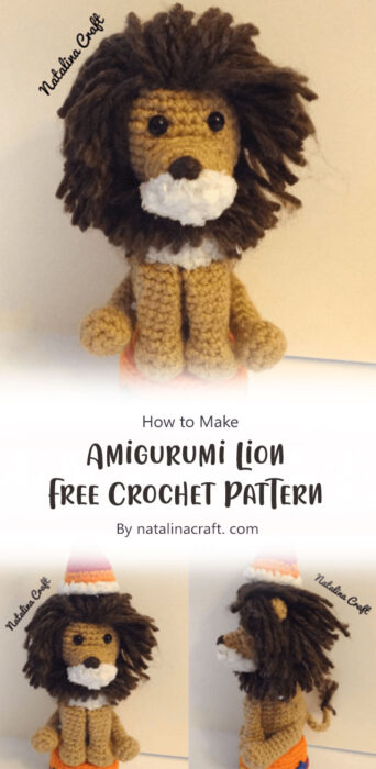 Amigurumi Lion Free Crochet Pattern By natalinacraft. com