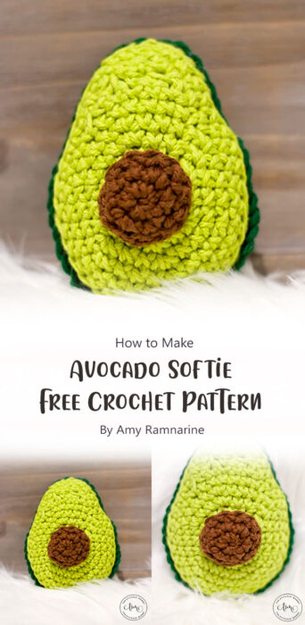 Avocado Softie-Free Crochet Pattern By Amy Ramnarine