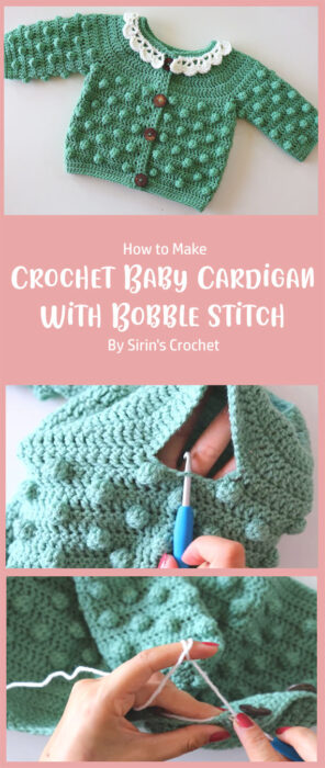 Crochet Baby Cardigan With Bobble Stitch By Sirin's Crochet