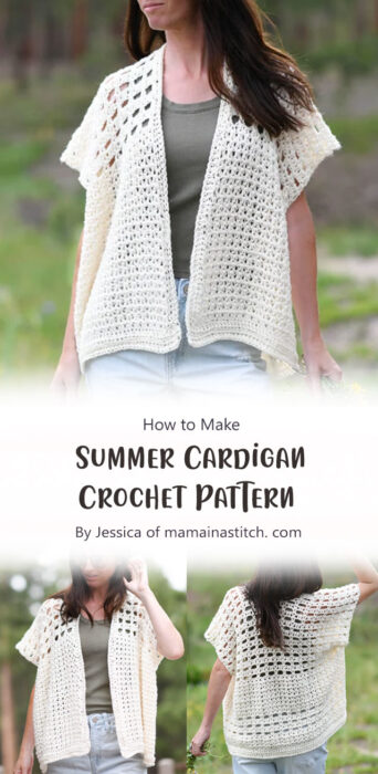 Summer Cardigan Crochet Pattern By Jessica of mamainastitch. com