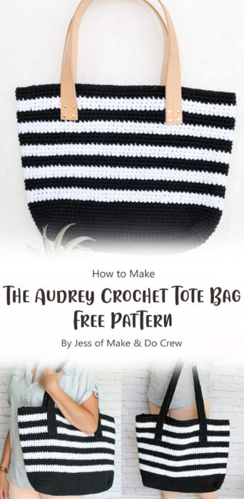 The Audrey Crochet Tote Bag Free Pattern By Jess of Make & Do Crew