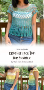 Pretty Lace Top Free Crochet Pattern Ideas - Carolinamontoni.com