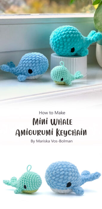 Mini Whale Amigurumi Keychain By Mariska Vos-Bolman