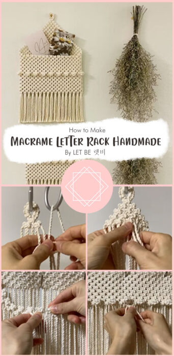 DIY Macrame Letter Rack Handmade Home Decor By LET BE 렛비