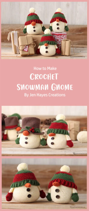 Crochet Snowman Gnome By Jen Hayes Creations