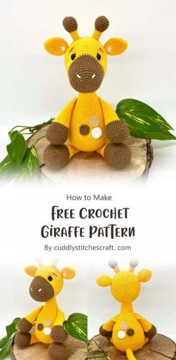 Free Crochet Giraffe Pattern By cuddlystitchescraft. com