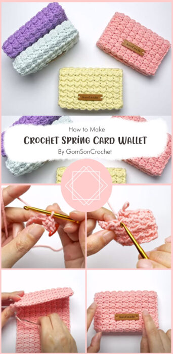 Crochet Spring Card Wallet By GomSonCrochet