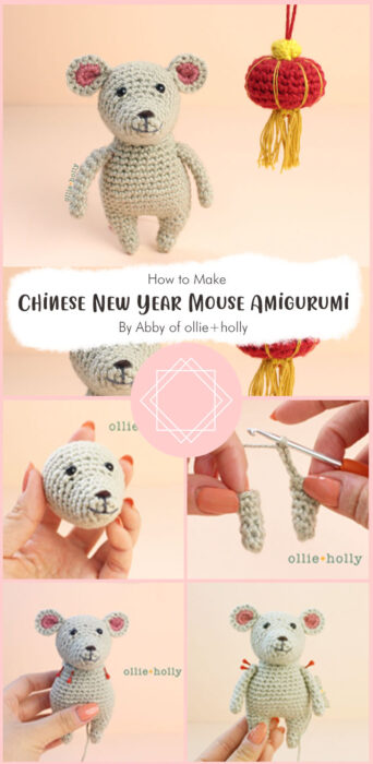 For Chinese New Year Mouse Amigurumi Crochet Pattern By Abby of ollie+holly
