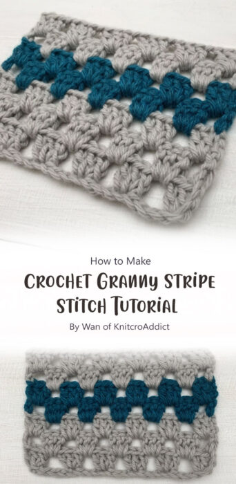 Crochet Granny Stripe Stitch Tutorial By Wan of KnitcroAddict
