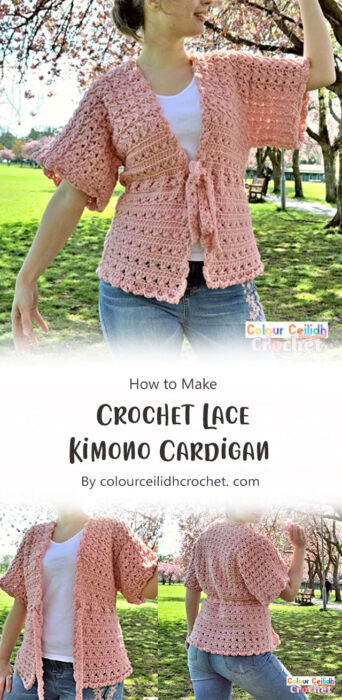 Crochet Lace Kimono Cardigan - Free Pattern By colourceilidhcrochet. com